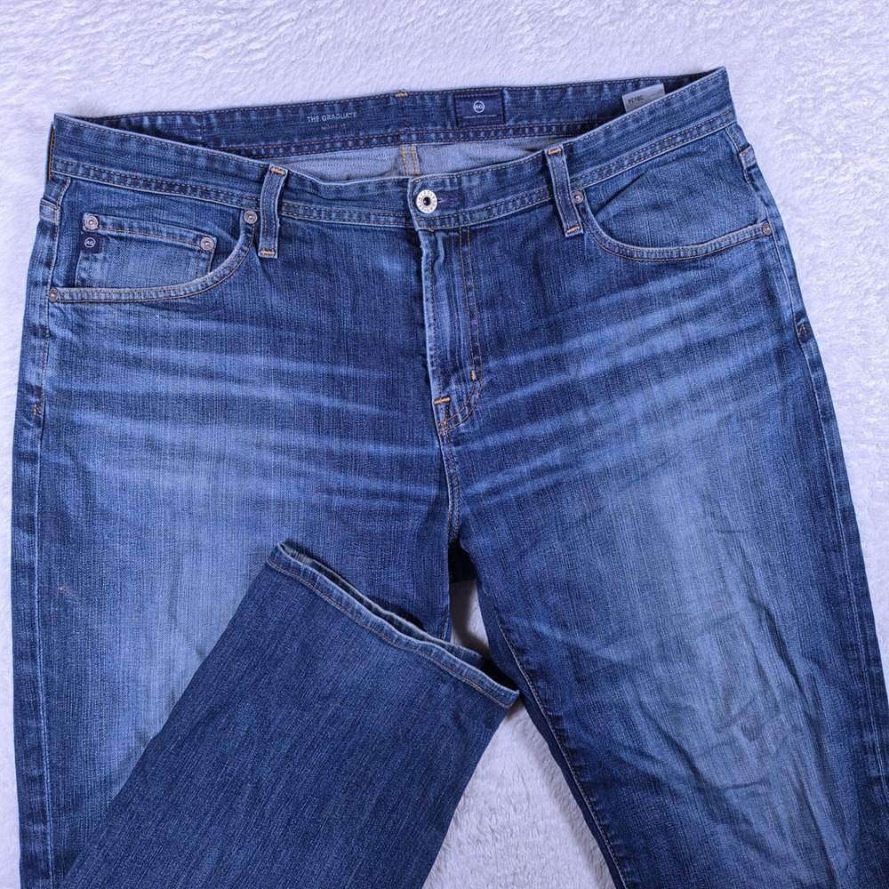 AG Adriano Goldschmied The Graduate Mens 38x34(29") Dark Blue Tailored Jeans